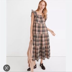 Madewell tiered ruffles dress maxi midi